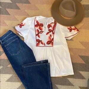Madewell Embroidered Top